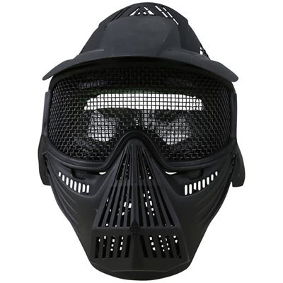 Maska pełnotwarzowa z kratką BLACK
