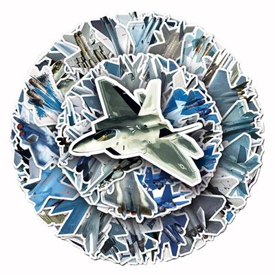 Naklejki SAMOLOTY zestaw 50 sztuk KOMBAT KO-2302-AIR 3