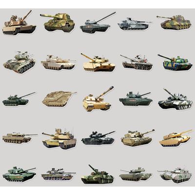 Naklejki TANKY zestaw 50 sztuk KOMBAT KO-2302-TANKS 3
