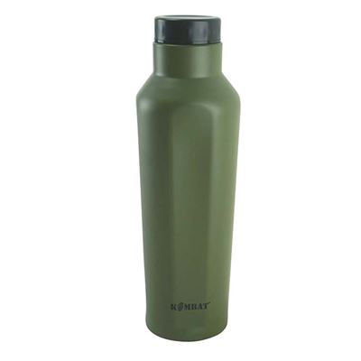Butelka sześciokątna MILITARY izolowana NEREZ 500ml ZIELONA