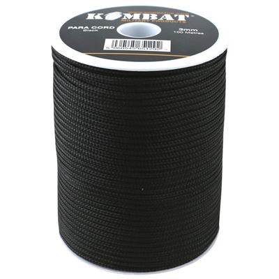 Przewód PARA CORD ø 3 mm / 100 m CZARNY