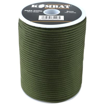 Przewód PARA CORD ø 3 mm / 100 m ZIELONY