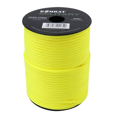 Przewód PARA CORD ø 3 mm / 100 m NEON Yellow