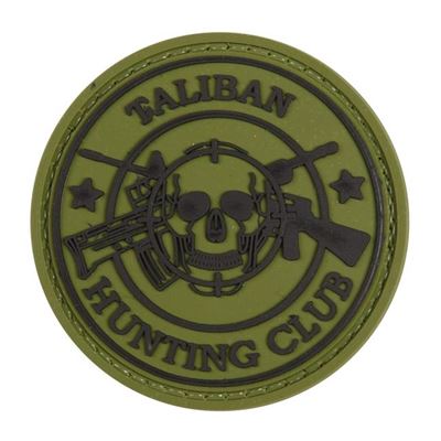 Naszywka TALIBAN HUNTING CLUB plastikowa z rzepem ZIELONA