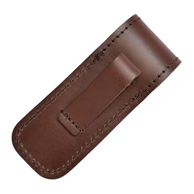 Etui na nóż składany skórzane BRĄZOWE