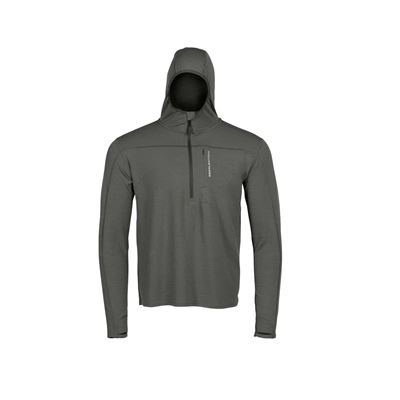 Funkcjonalna bluza z kapturem i zamkiem błyskawicznym LOCHSA MERINO SLATE GREY