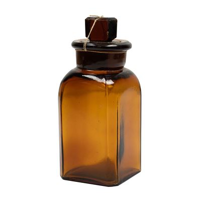 Szklana butelka kwadratowa ze ściętą szeroką szyjką 100ml BLACK