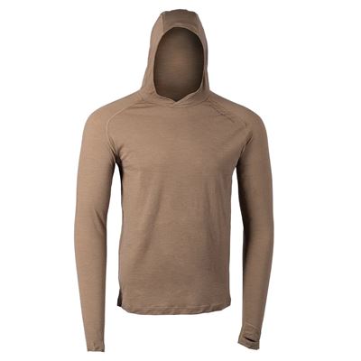 Funkcjonalna bluza z kapturem LOCHSA MERINO DARK EARTH