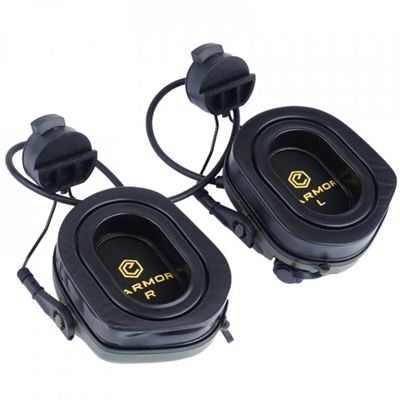 Słuchawki elektroniczne M31H PLUS z mocowaniem na kask CZARNE
