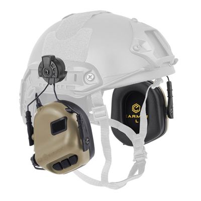 Słuchawki elektroniczne M31H PLUS z mocowaniem na kask COYOTE BROWN