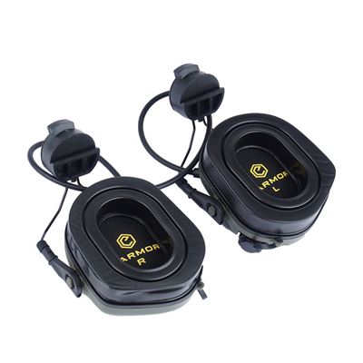 Słuchawki elektroniczne M31H PLUS z mocowaniem na kask ZIELONE