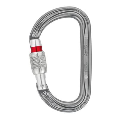 Karabinek PETZL Am´D z blokadą SCREW-LOCK GREY