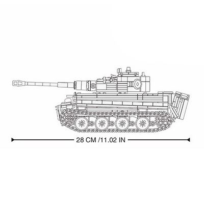 Zestaw do budowy ciężkiego czołgu PANZERKAMPFWAGEN VI TIGER RC na zdalne sterowanie Sluban M38-B0851 3