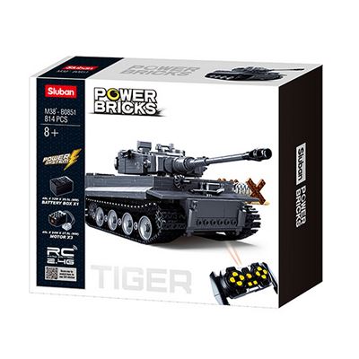 Zestaw do budowy ciężkiego czołgu PANZERKAMPFWAGEN VI TIGER RC na zdalne sterowanie Sluban M38-B0851 2
