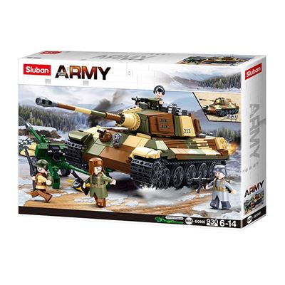 Zestaw konstrukcyjny CIĘŻKI CZĘŚCI PANZER VI TIGER II 2w1