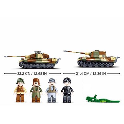 Zestaw konstrukcyjny CIĘŻKI CZĘŚCI PANZER VI TIGER II 2w1