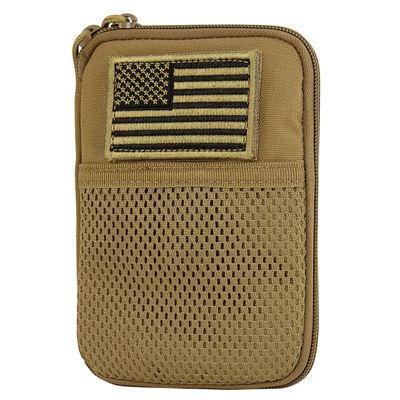 Uniwersalna kabura MOLLE z flagą COYOTE BROWN