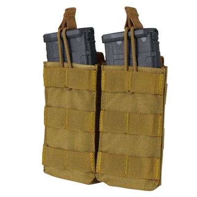 Podwójna ładownica MOLLE na magazynki 2xM4 otwarta COYOTE