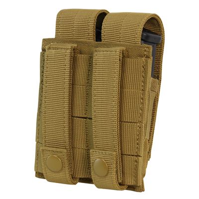 Podwójna torba MOLLE na magazynek M9 COYOTE BROWN