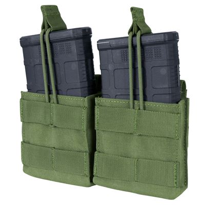 Torba MOLLE na magazynki 2xM14 otwarta ZIELONA