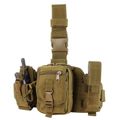 Panel udowy MOLLE z kieszeniami COYOTE BROWN
