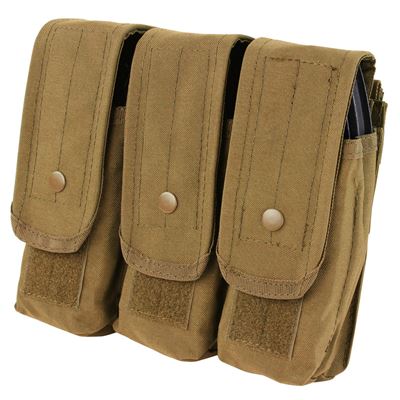 Potrójna kabura MOLLE na magazynki AK COYOTE BROWN