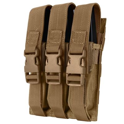 Ładownica MOLLE na trzy magazynki MP5 COYOTE BROWN