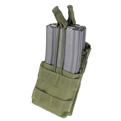 Torba MOLLE na magazynki 2xM16 otwarta ZIELONA