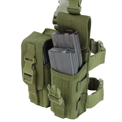 Torba na magazynki 2xM4 na udzie DROP LEG ZELENÁ