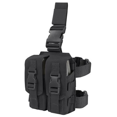 Torba na magazynki 2xM4 na nogę DROP LEG CZARNA