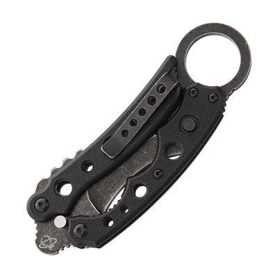 Nóż motylkowy KARAMBIT VUJA DE CZARNY