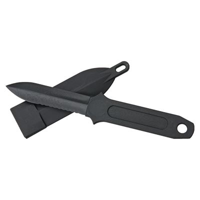 Sztylet CIA STICKER wykonany z utwardzanego tworzywa sztucznego wraz z pochwą BLACK