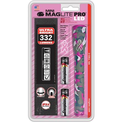 Latarka MINI LED AA PRO PINK CAMO