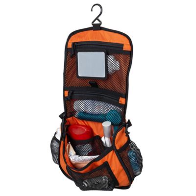 Torba TRAVEL na przybory toaletowe ORANŻOWA/CZARNA