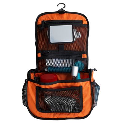 Torba TRAVEL na przybory toaletowe ORANŻOWA/CZARNA
