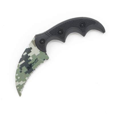 Nóż KARAMBIT z ząbkowanym ostrzem DIGITAL