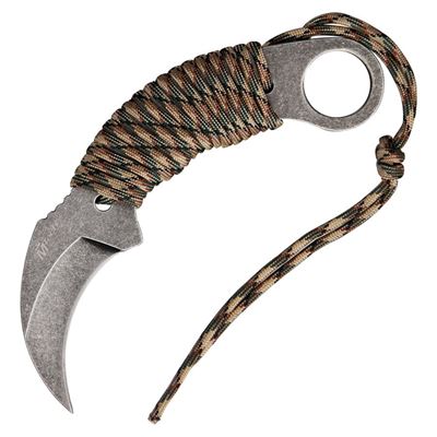 Nóż KARAMBIT paracord WOODLAND