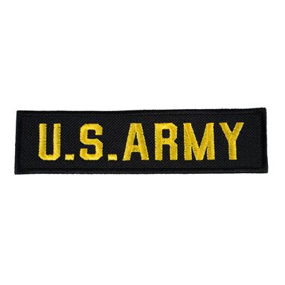 Naszywka US ARMY - CZARNA z żółtą nicią VELCRO