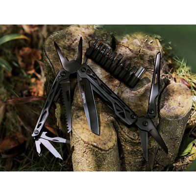Wielofunkcyjne szczypce BLACK KNIGHT z zestawem bitów BLACK