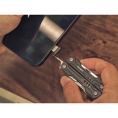 MINI SAILOR narzędzie wielofunkcyjne z nożyczkami CZARNE