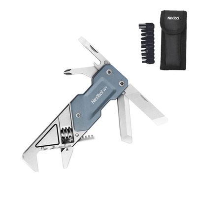 Narzędzie wielofunkcyjne W1 z kluczem i zestawem bitów NIEBIESKIE