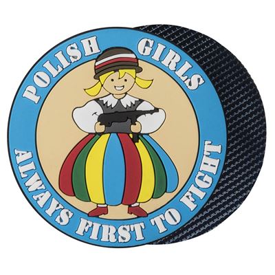 Plastikowa naszywka na rzep POLISH GIRLS KOLOR