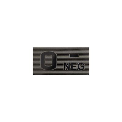 Patch IR grupa krwi VELCRO 0 - NEG BLACK/GREEN