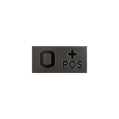 Plaster na grupę krwi IR VELCRO 0 + POS BLACK/GREEN