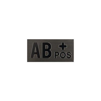 Patch IR grupa krwi VELCRO AB + POS BLACK/GREEN