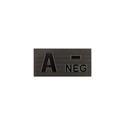 Patch IR grupa krwi VELCRO A - NEG BLACK/GREEN