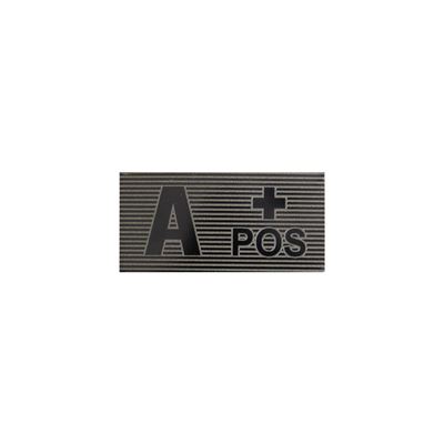 Plaster na grupę krwi IR VELCRO A + POS CZARNY/ZIELONY