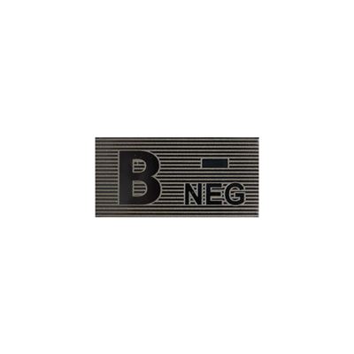 Patch IR grupa krwi VELCRO B - NEG BLACK/GREEN