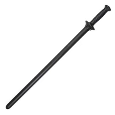 Pałka prosta z osłoną ochronną 86 cm CZARNA