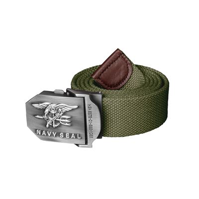 Amerykański pasek do spodni z klamrą NAVY SEAL GREEN